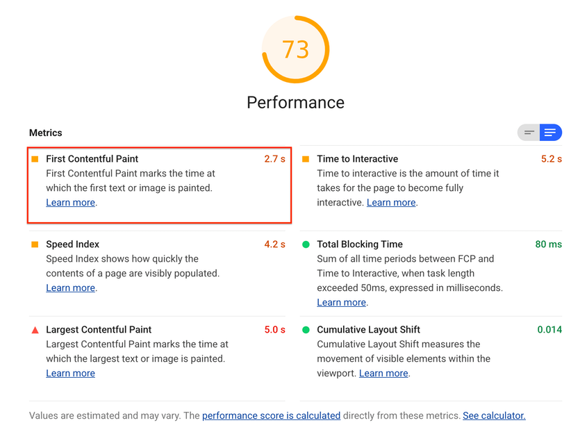 Google Speed Insigths
