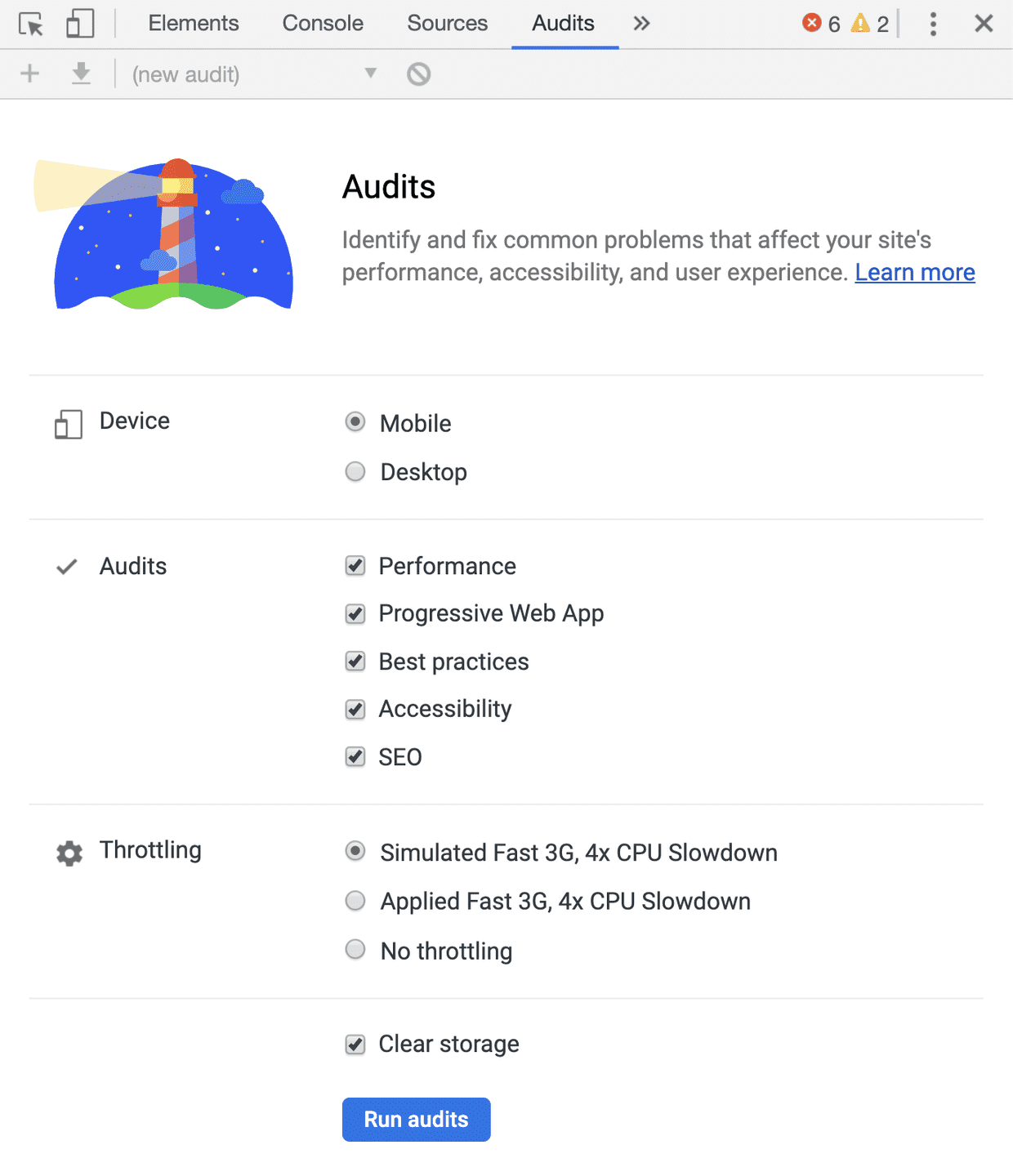 Auditorías de Lighthouse con google chrome