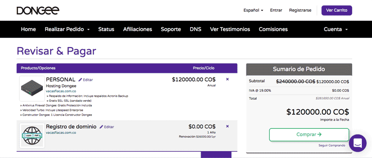 EL MEJOR Servidor Web En Colombia. Dongee