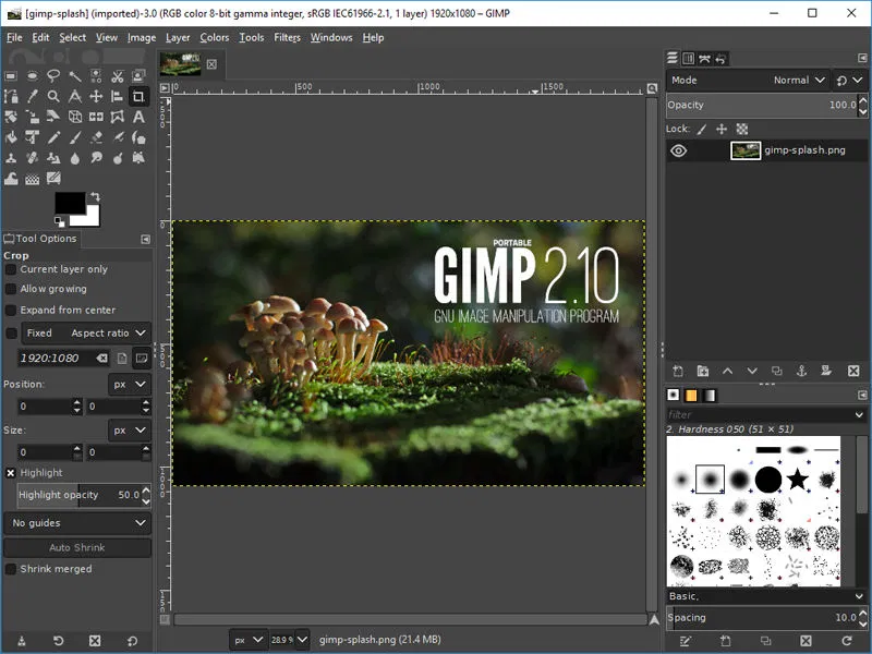 Gimp para comprimir imágenes